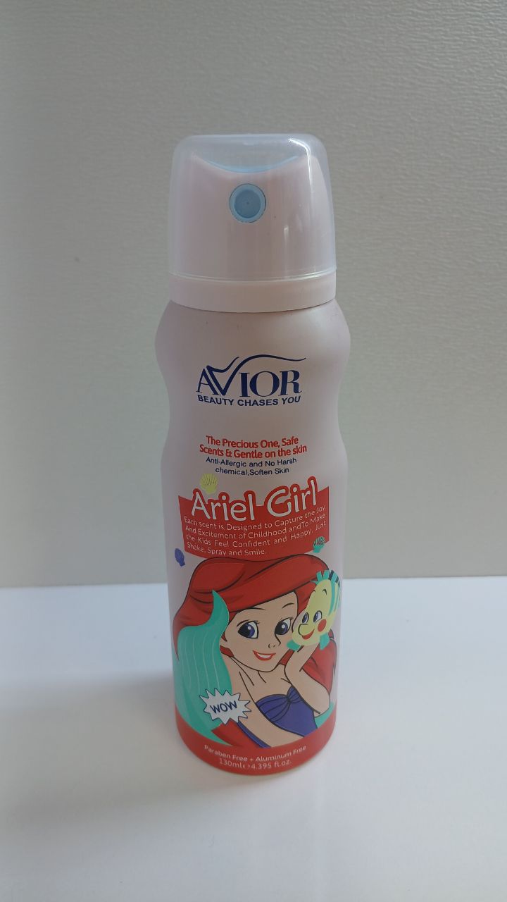 اسپری بدن کودک اویور مدل Ariel Girl حجم ۱۳۰ میلی لیتر