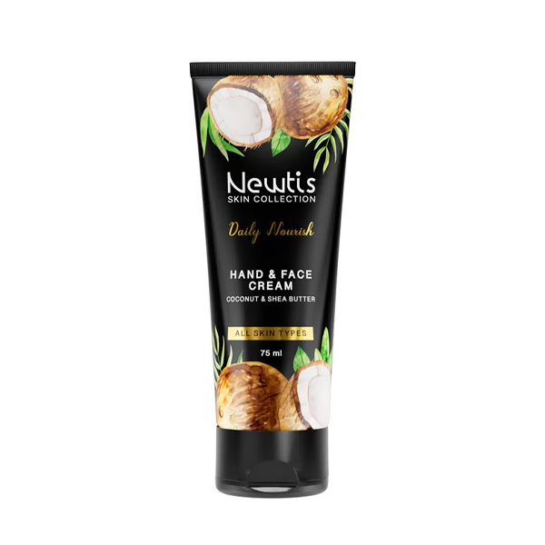 کرم مرطوب کننده دست و صورت نیوتیس حاوی نارگیل و شی باتر حجم ۷۵ میل