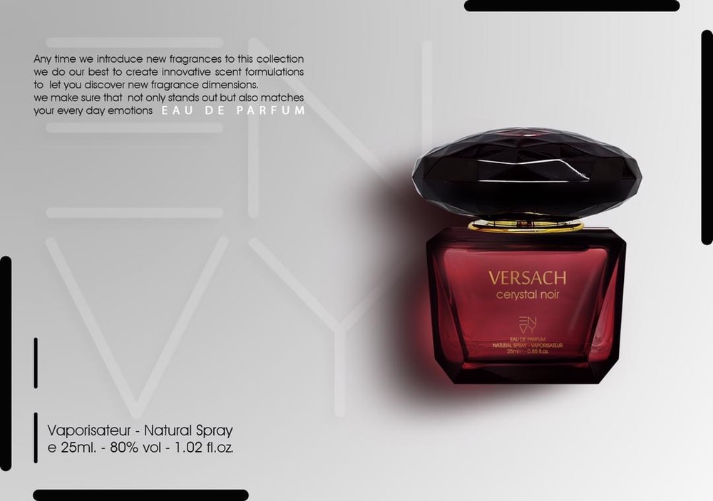 ادوپرفیوم زنانه ENVY مدل VERSACH cerystal noir حجم ۲۵ میل ( طرح مارک )