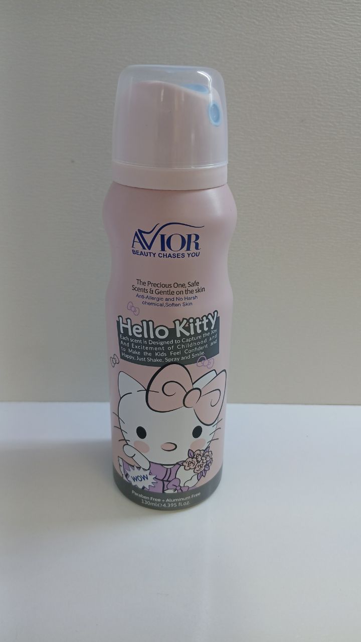 اسپری بدن کودک اویور مدل Hello Kitty حجم ۱۳۰ میلی لیتر