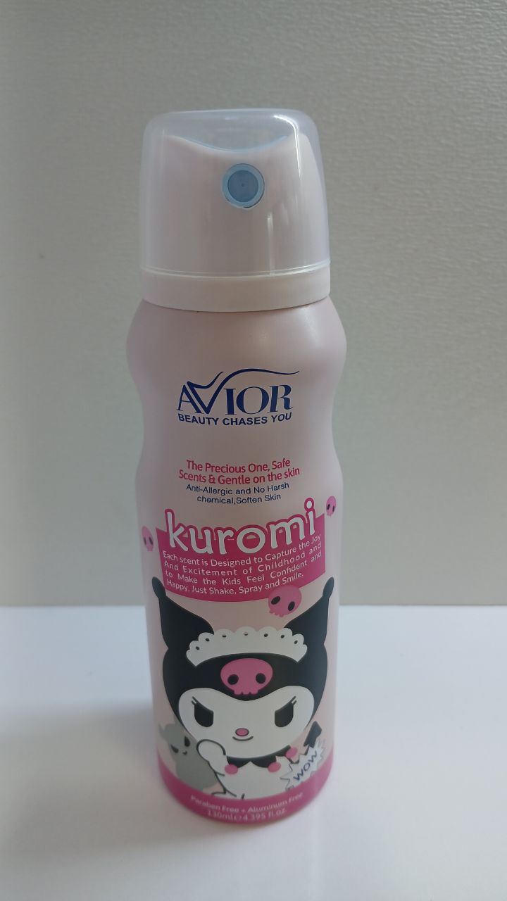 اسپری بدن کودک اویور مدل kuromi  حجم ۱۳۰ میلی لیتر