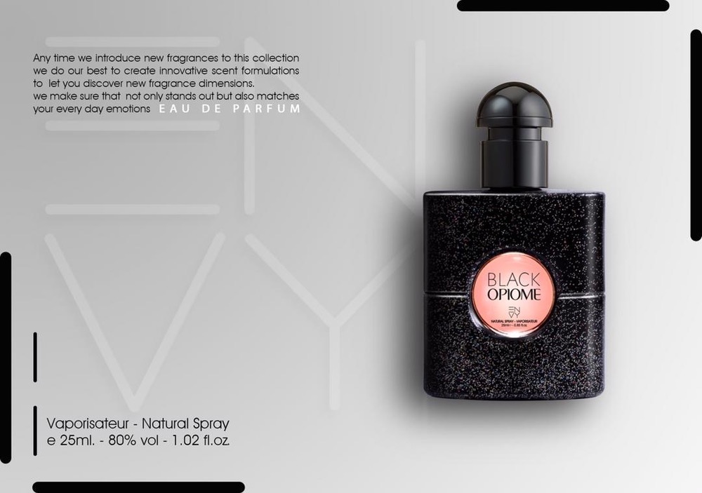 ادوپرفیوم زنانه ENVY مدل BLACK OPIOME حجم ۲۵ میل ( طرح مارک )