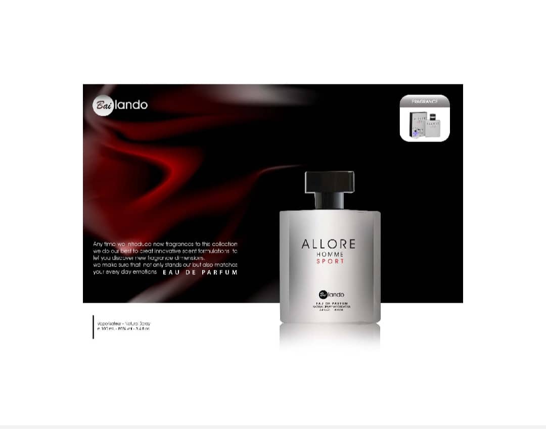 ادوپرفیوم مردانه بایلندو مدل ALLORE HOMME حجم ۱۰۰ میلی لیتر