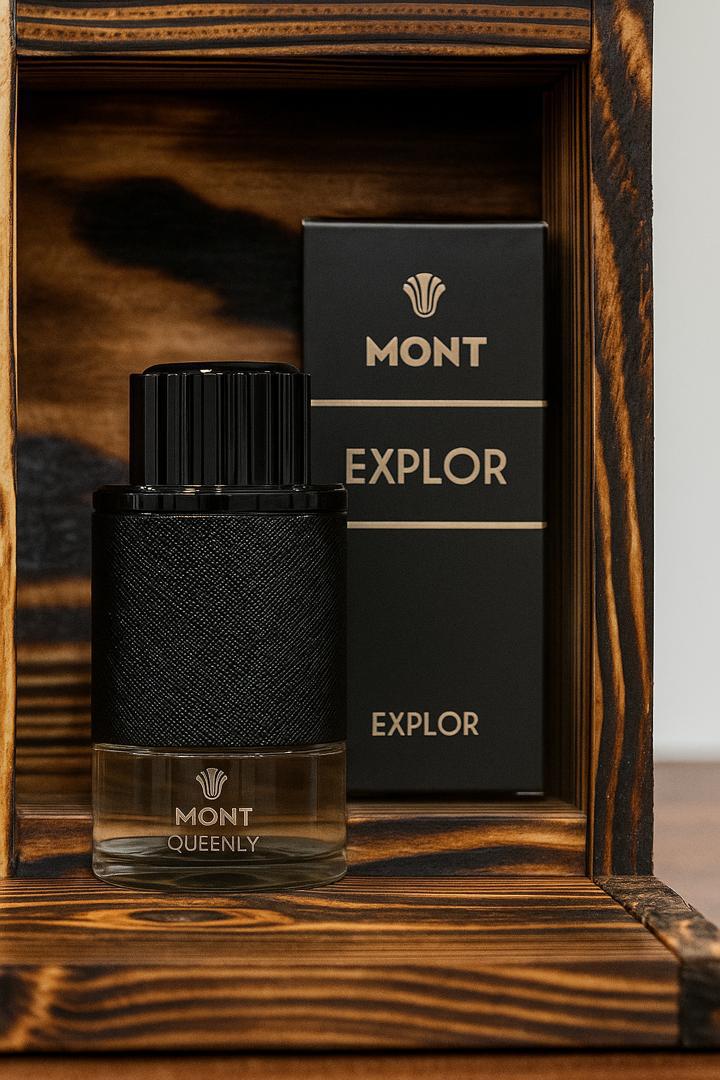 ادوپرفیوم مردانه کویینلی مدل MONT EXPLORI حجم ۱۰۰ میلی لیتر - طرح مارک