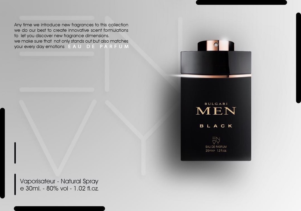 ادوپرفیوم مردانه ENVY مدل BVLGARI MEN IN BLACK حجم ۲۵ میل ( طرح مارک )