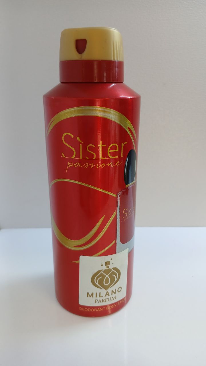 اسپری خوشبو کننده بدن زنانه میلانو مدل Sister حجم ۲۰۰ میلی لیتر