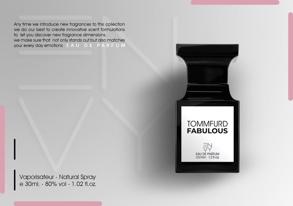 ادوپرفیوم مردانه / زنانه ENVY مدل TOMMFURD FABULOUS حجم ۲۵ میل ( طرح مارک )