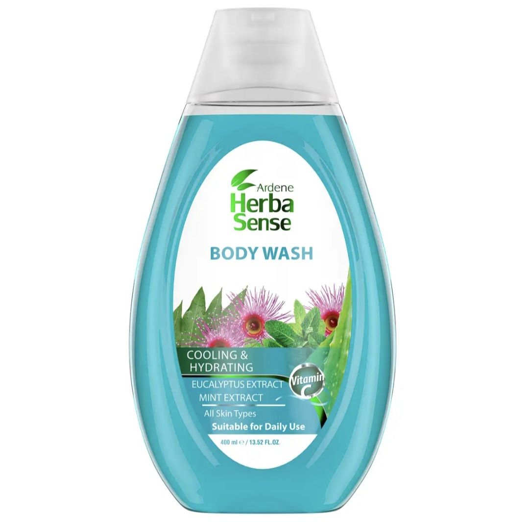 شامپو بدن آردن هرباسنس مدل Cooling And Hydrating مناسب انواع پوست حجم 400 میلی لیتر