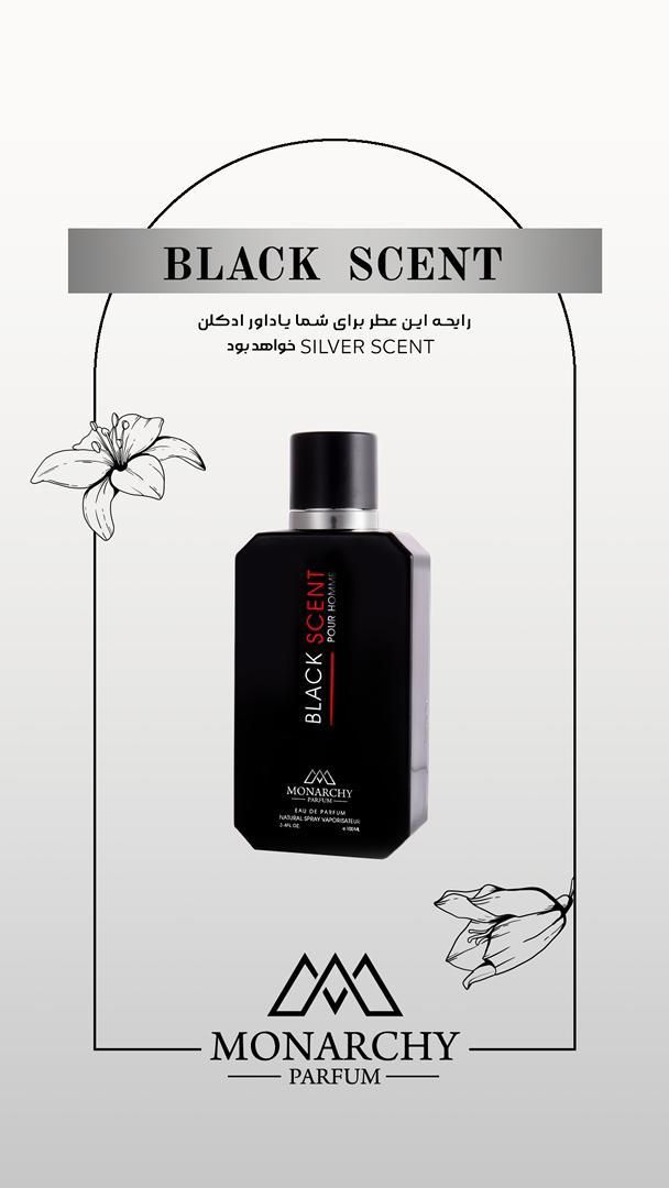 ادوپرفیوم مردانه مونارچی مدل BLACK SCENT ( سیلورسنت ) حجم ۱۰۰ میلی لیتر