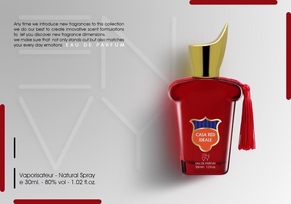 ادوپرفیوم زنانه ENVY مدل CASA RED IDEALE حجم ۲۵ میل ( طرح مارک )