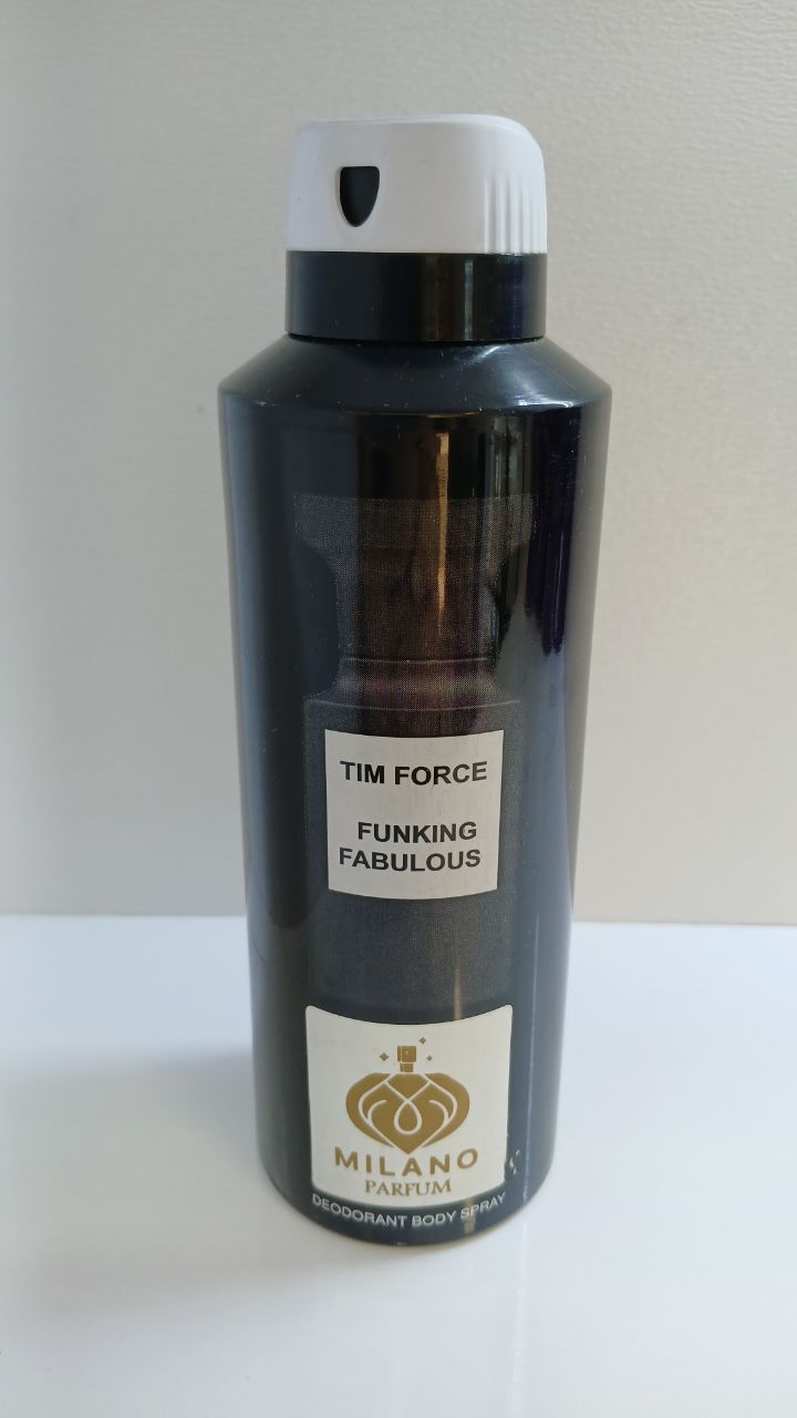 اسپری خوشبو کننده بدن مردانه میلانو مدل   TIM FORCE FABULOUS حجم ۲۰۰ میلی لیتر