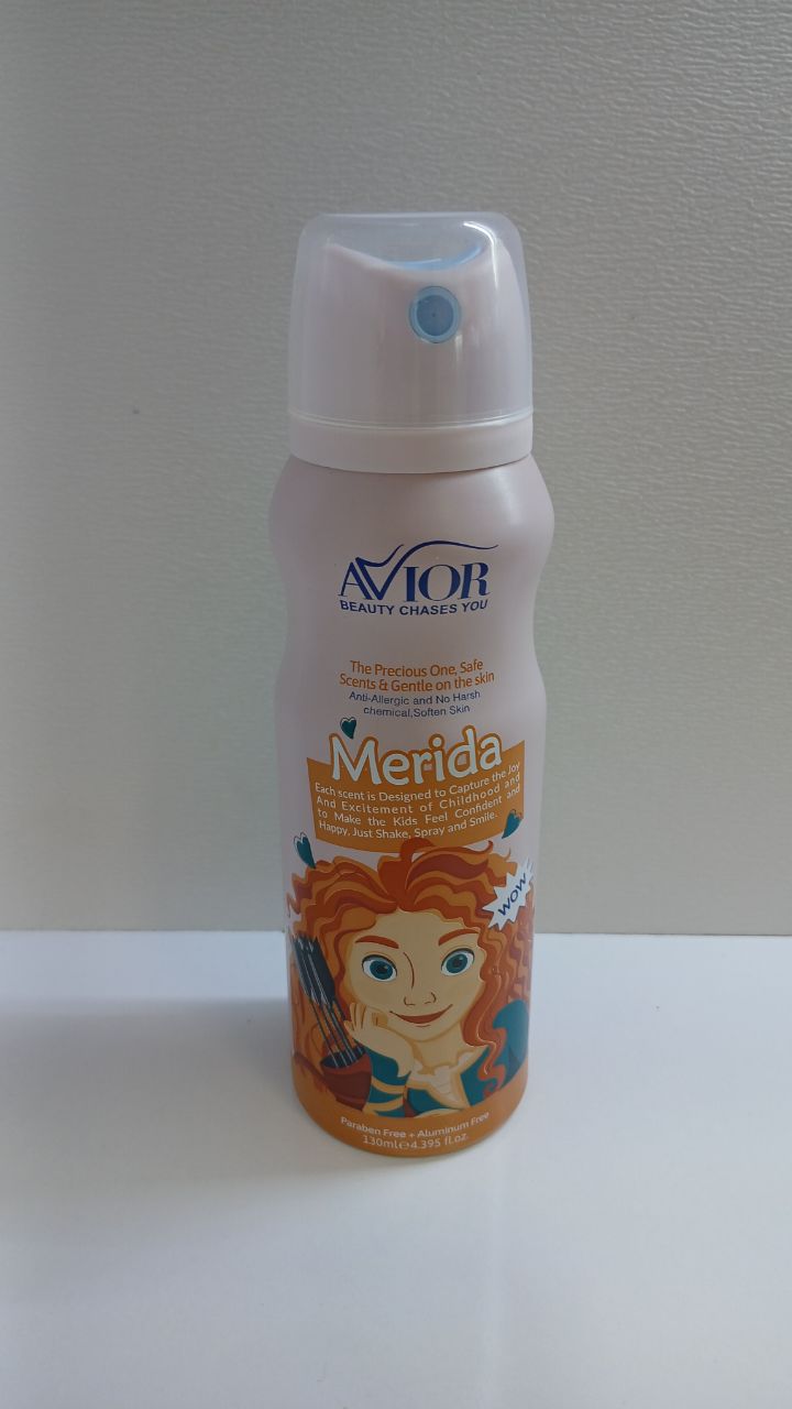 اسپری بدن کودک اویور مدل Merida حجم ۱۳۰ میلی لیتر